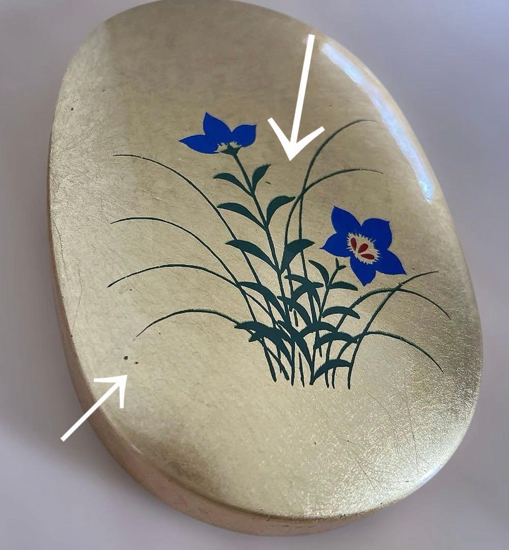 ⭐︎さらにお値下げ中【金沢金箔工芸品】香合 爪楊枝入 金沢箔 桐漆工芸 桔梗 — image 3