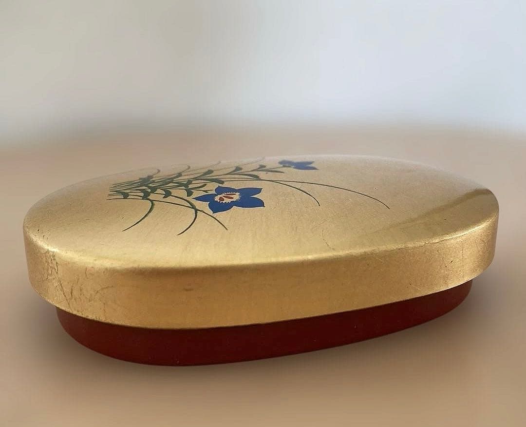 ⭐︎さらにお値下げ中【金沢金箔工芸品】香合 爪楊枝入 金沢箔 桐漆工芸 桔梗 — image 5