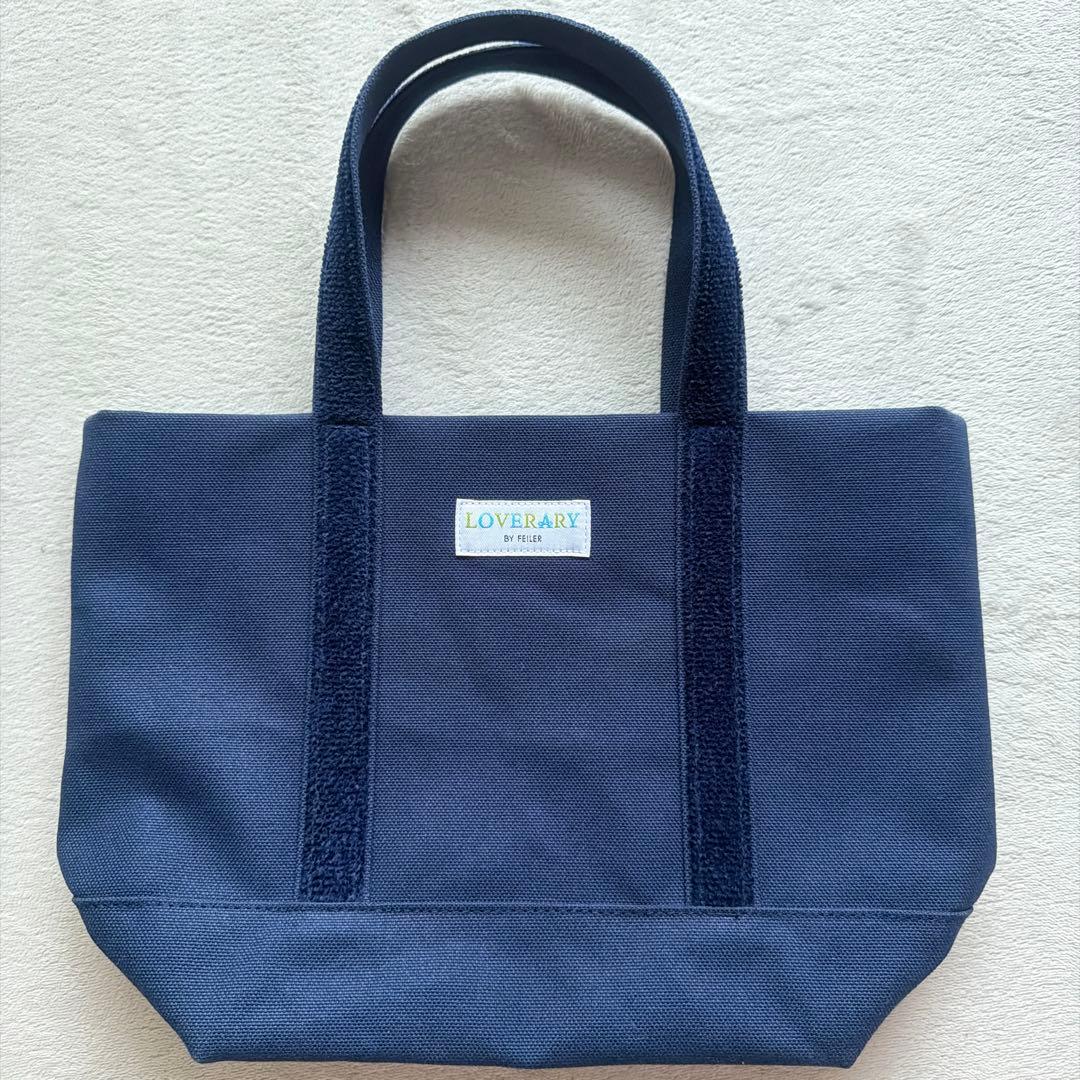 美品 フェイラー オールドテディワッペントートバッグ ネイビー　L — image 2