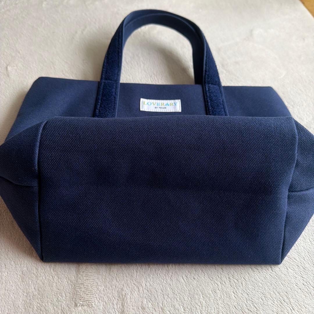 美品 フェイラー オールドテディワッペントートバッグ ネイビー　L — image 3