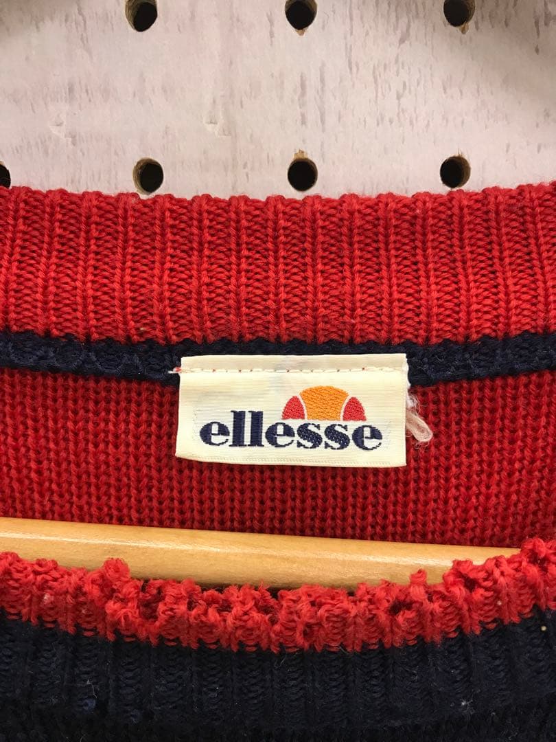 ellesse オールド レトロ スキー スポーツ古着 ジャガード ニット — image 2