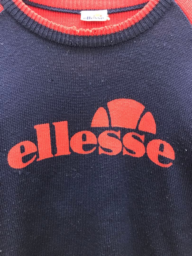 ellesse オールド レトロ スキー スポーツ古着 ジャガード ニット — image 3