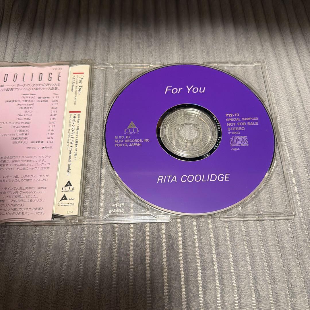 リタ・クーリッジ For You サンプル盤 非売品 CD — image 3