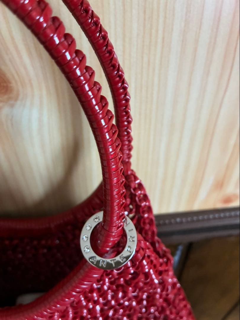 超美品 ANTEPRIMA ワイヤーバッグ レッド — image 3