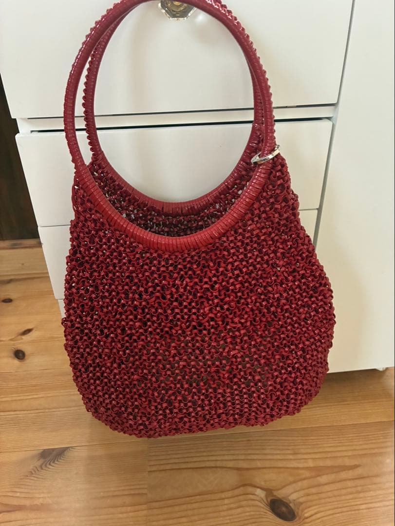 超美品 ANTEPRIMA ワイヤーバッグ レッド — image 4