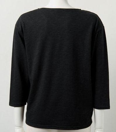 新品tricot tricotトリコトリコ 前レースカットソー 黒 M — image 4