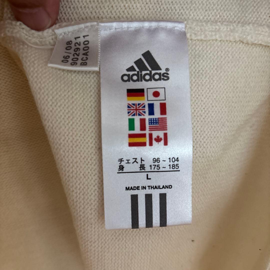 adidas ハーフジップ ニット セーター Lサイズ — image 3
