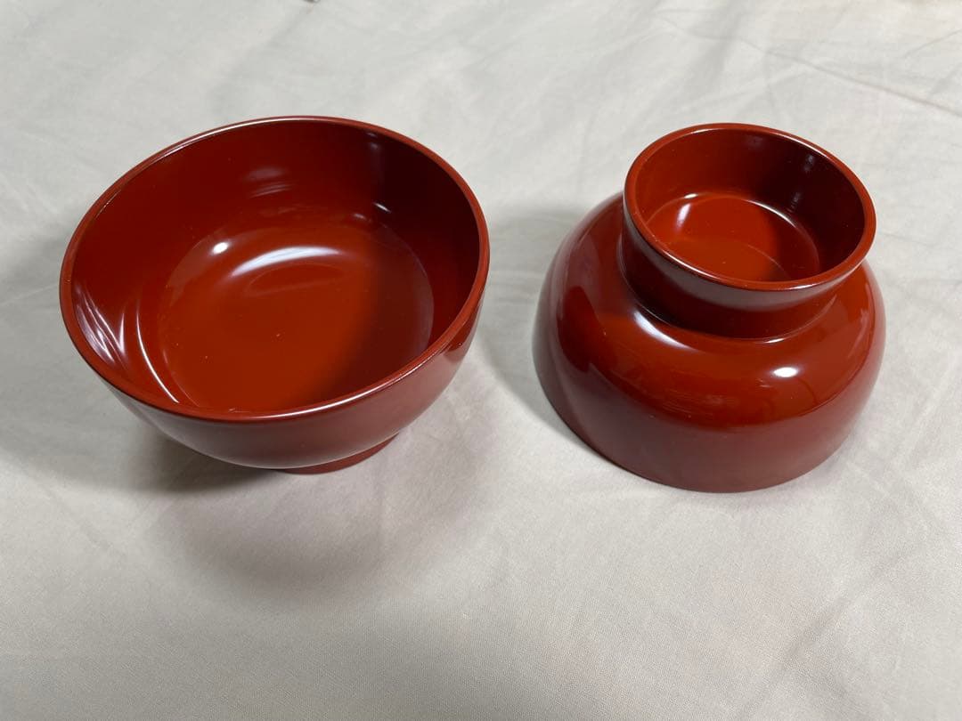 【値下】越前塗　ぐいのみ　漆塗り　5客セット　桐箱入り　未使用 — image 3