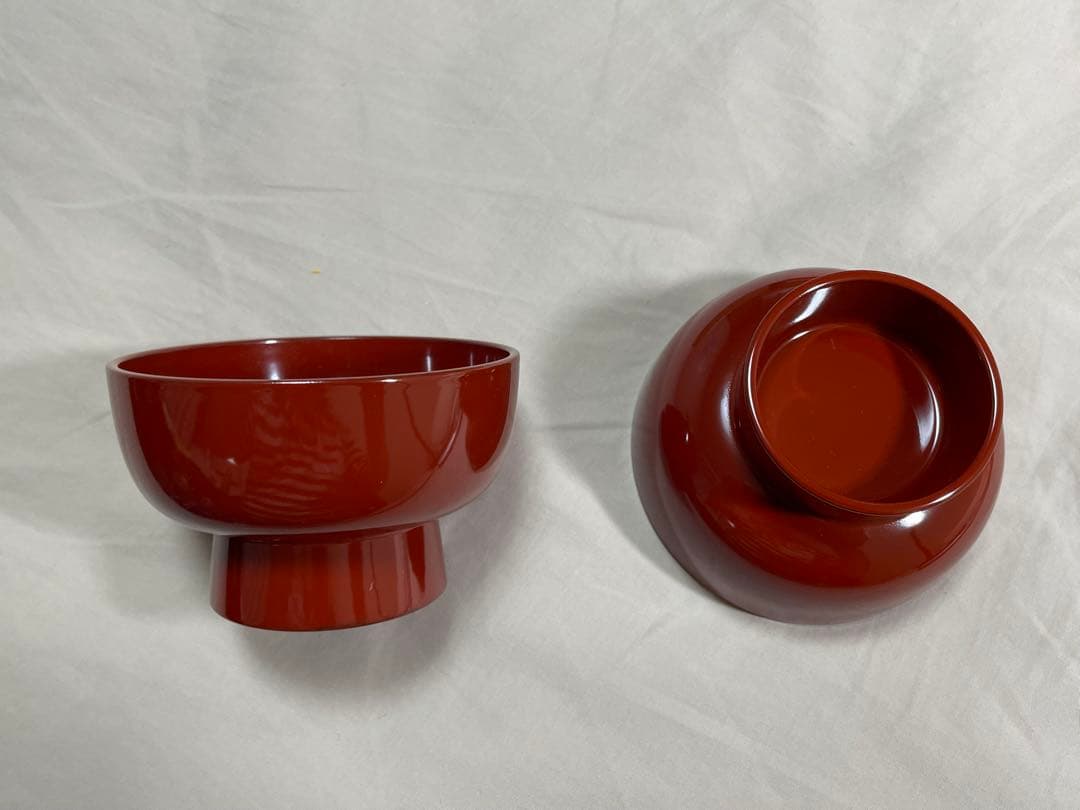 【値下】越前塗　ぐいのみ　漆塗り　5客セット　桐箱入り　未使用 — image 5