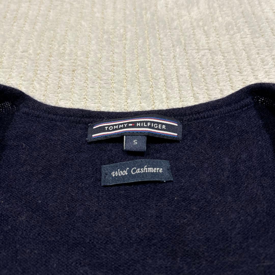 TOMMY HILFIGER ネイビー Vネック セーター S — image 2