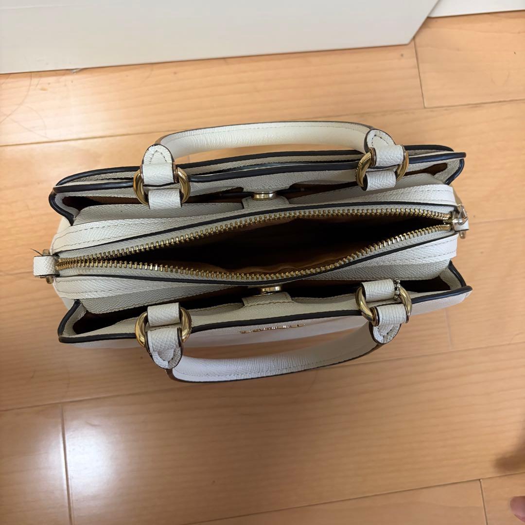 COACH ホワイト レザー ハンドバッグ 2way — image 2