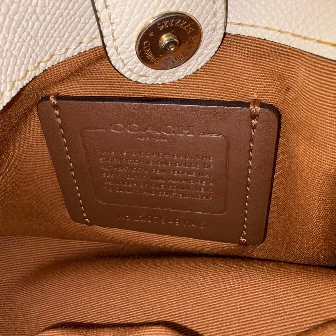 COACH ホワイト レザー ハンドバッグ 2way — image 3