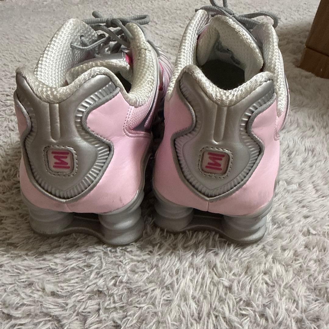 NIKE SHOX スニーカー ホワイト ピンク シルバー — image 5