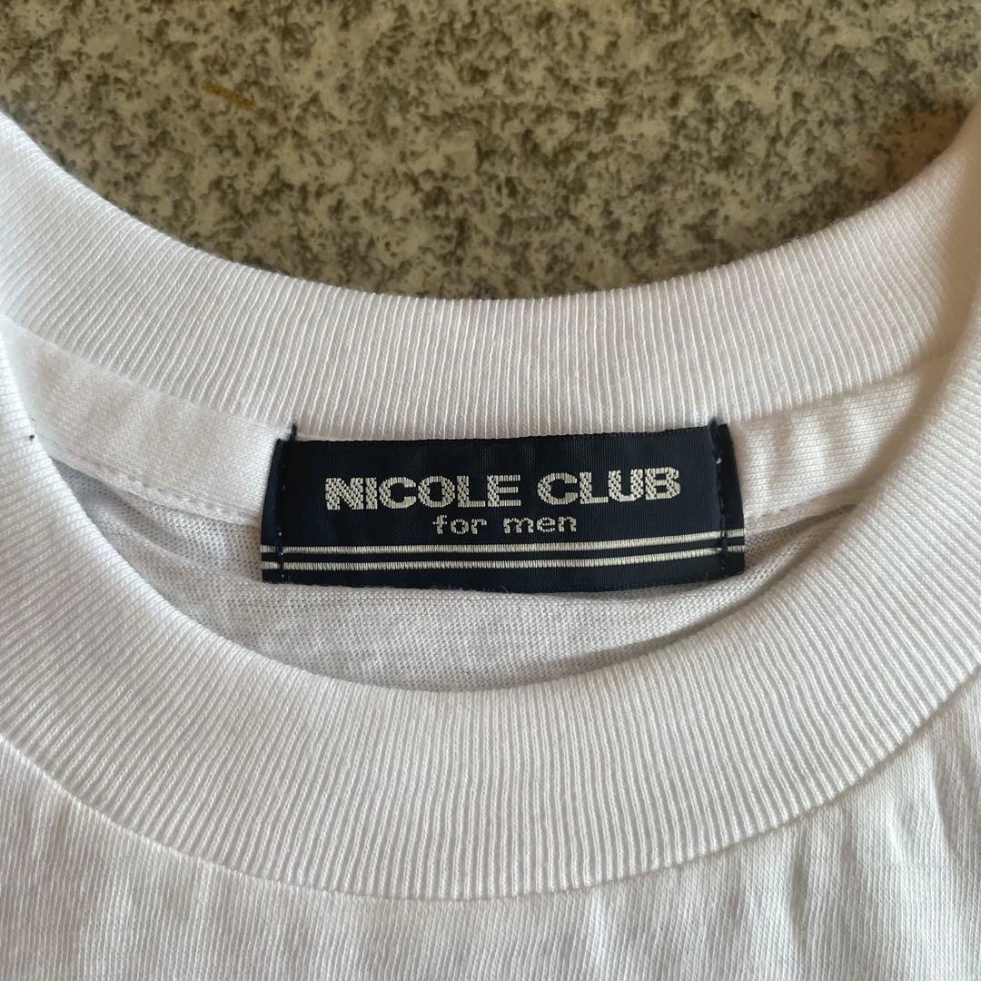 【E1】 NICOLE CLUB for men ロゴTシャツ ホワイト — image 3