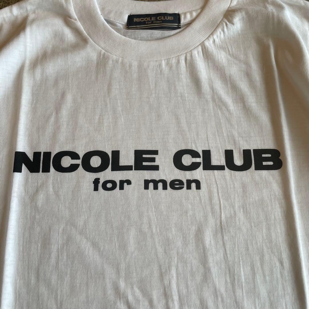 【E1】 NICOLE CLUB for men ロゴTシャツ ホワイト — image 5