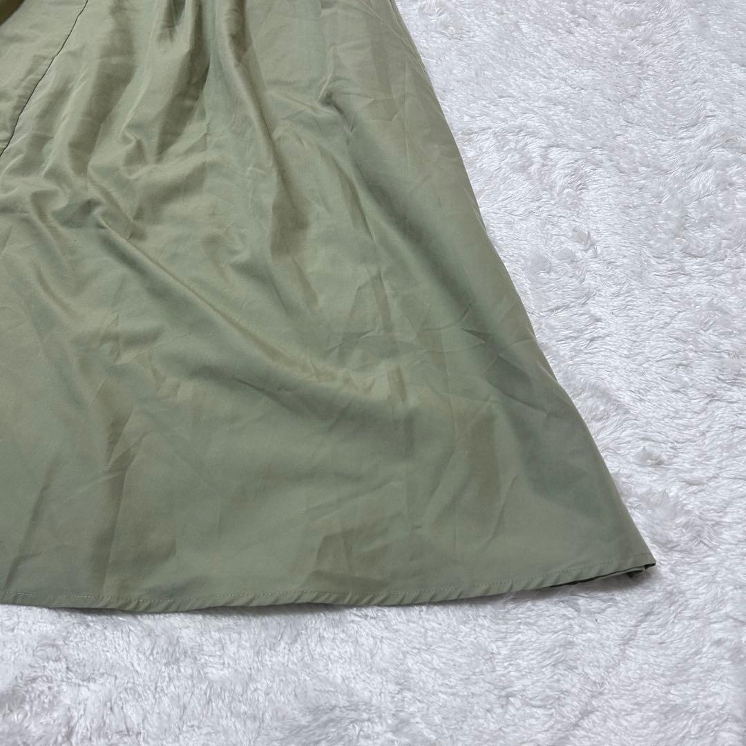 THE SECRET BEAN 半袖　トップス　ロング　フレア　ワンピース　緑 — image 5
