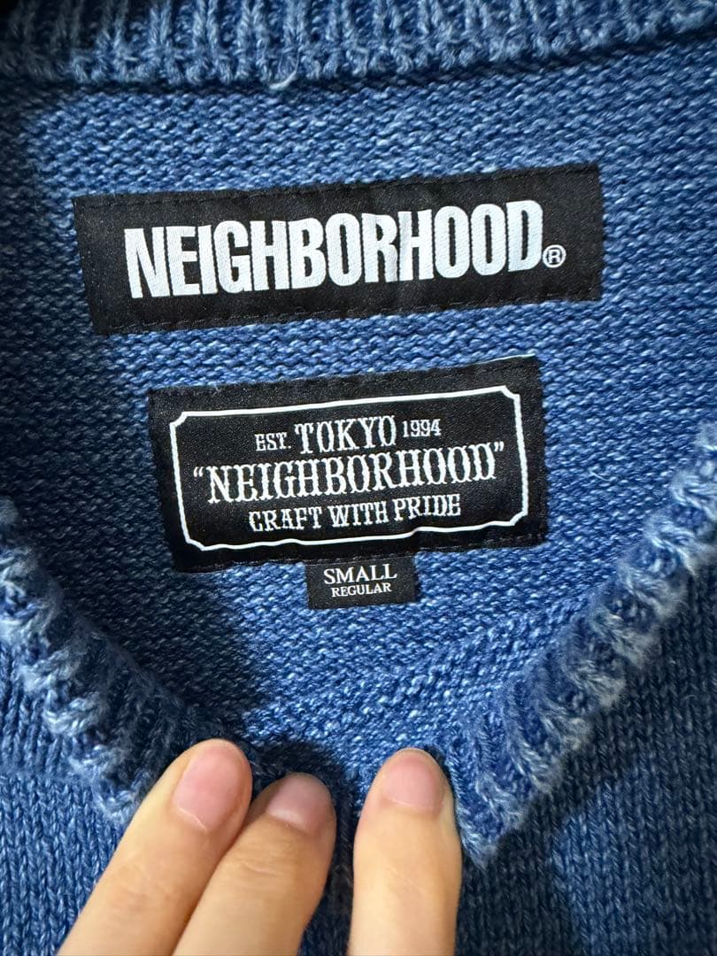 NEIGHBORHOOD クルーネック ニット ブルー Sサイズ — image 2
