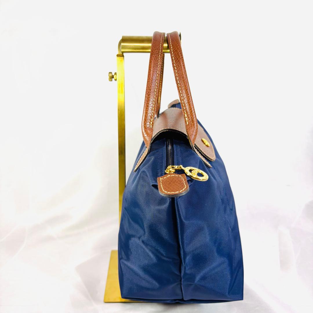 美品Longchampル・プリアージュハンドバッグネイビーミニトートバッグＳ — image 5