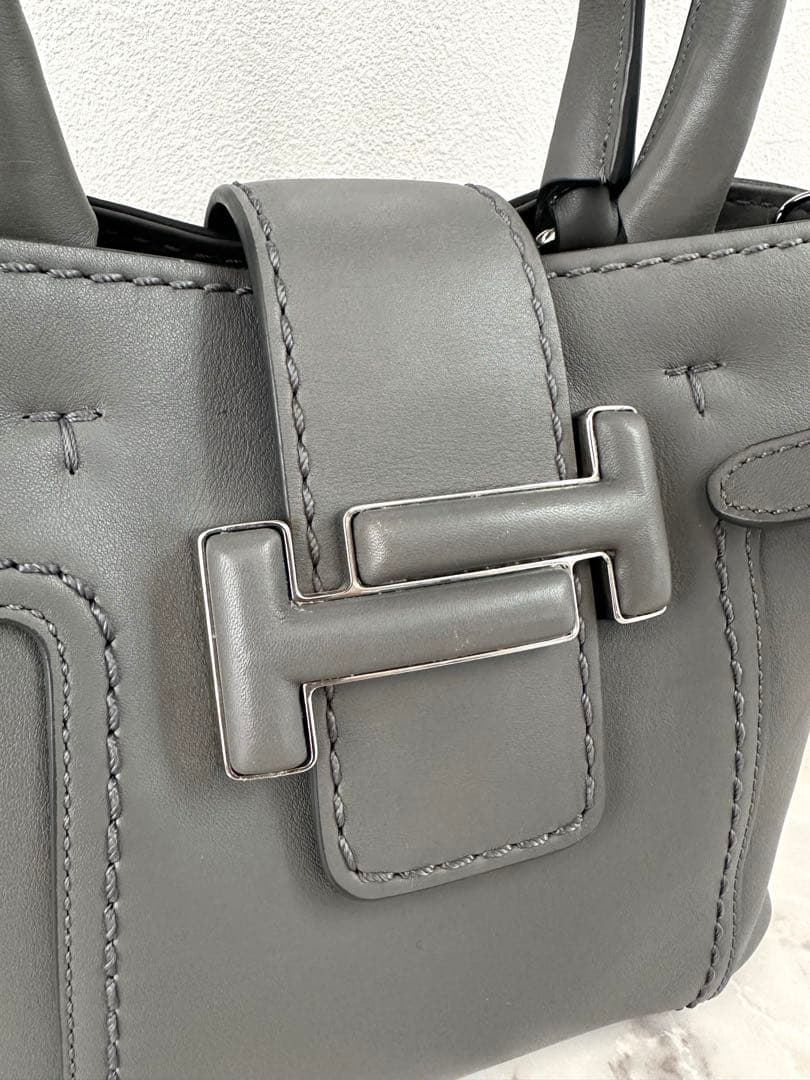 TOD's トッズ ダブルT ハンドバッグ ミニバッグ グレー — image 3