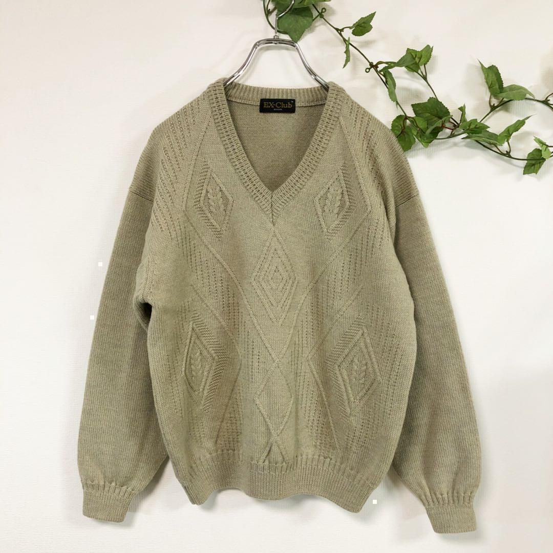 ✦極美品✦ レトロ 高級ウール100％ EX-Club RENOWN ニット — image 2