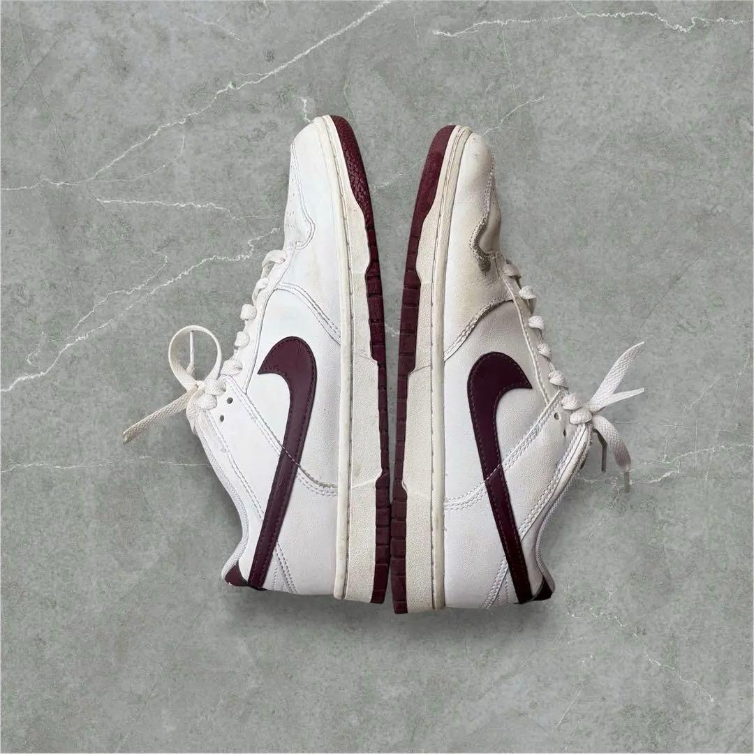 NIKE Dunk Low ホワイト バーガンディ 25.5cm — image 3