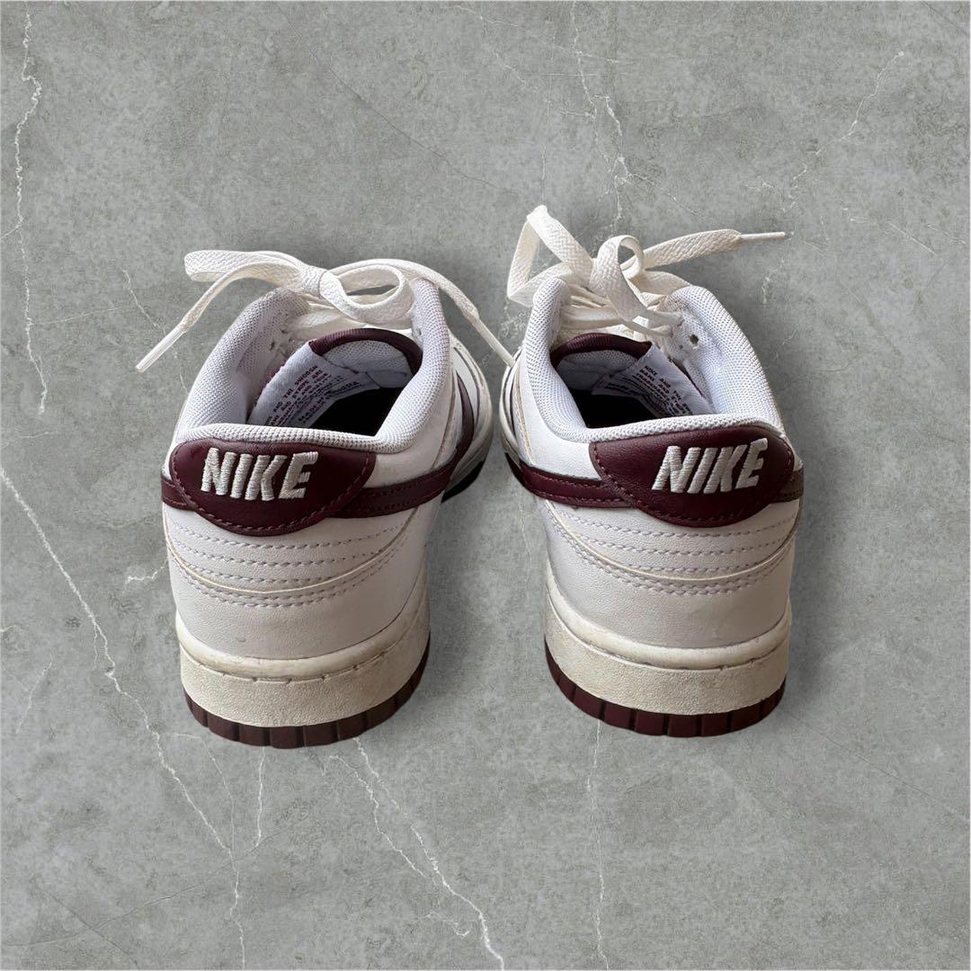 NIKE Dunk Low ホワイト バーガンディ 25.5cm — image 4