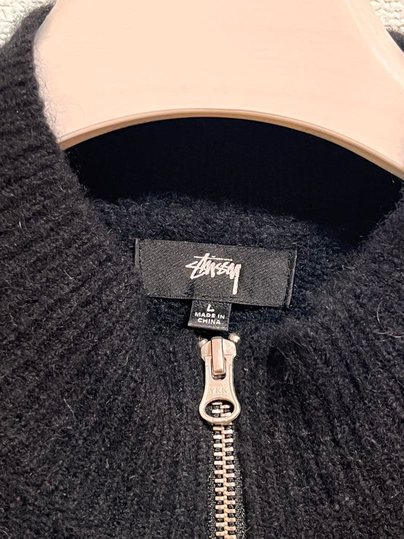 stussy FULL ZIP BRUSHED MERINO SWEATER — image 5