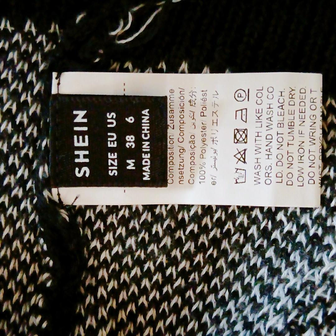SHEIN シーイン 病みカワ くま柄 ニット セーター ブラック M ゆったり — image 5