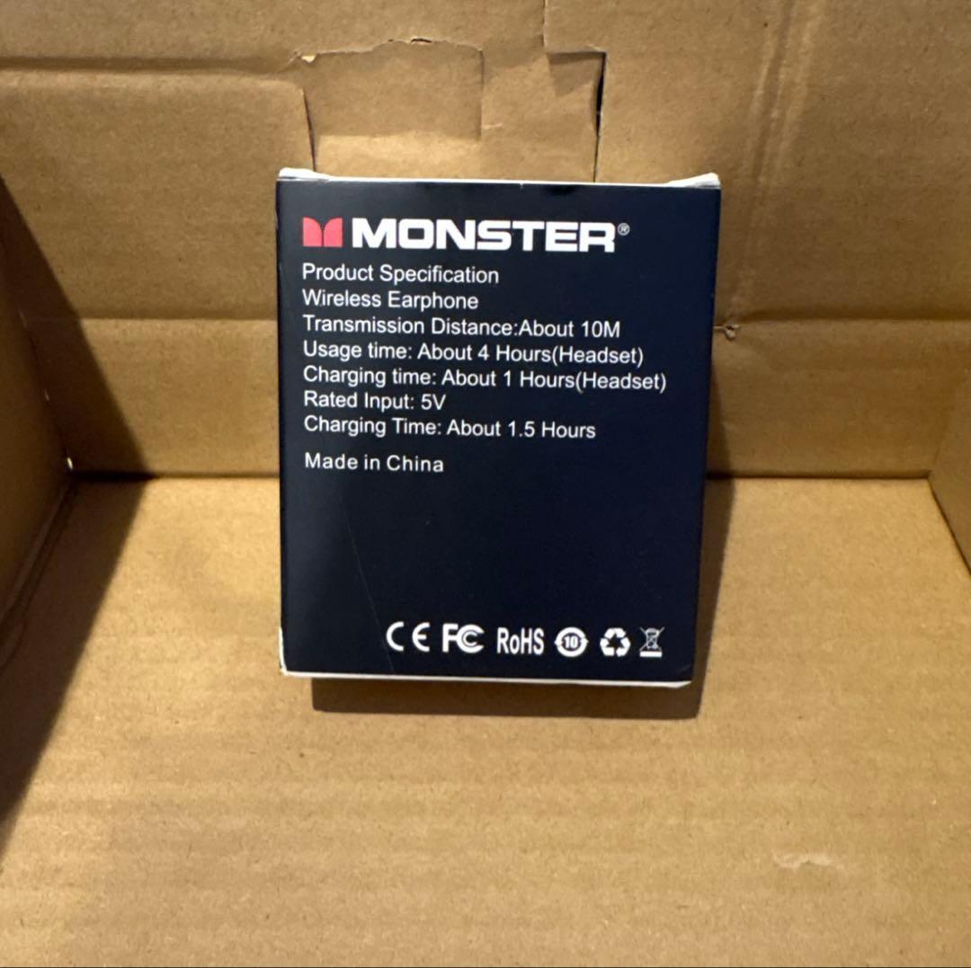 【未使用品】MONSTER 液晶パネル付きワイヤレスイヤホン [ブラック] — image 2