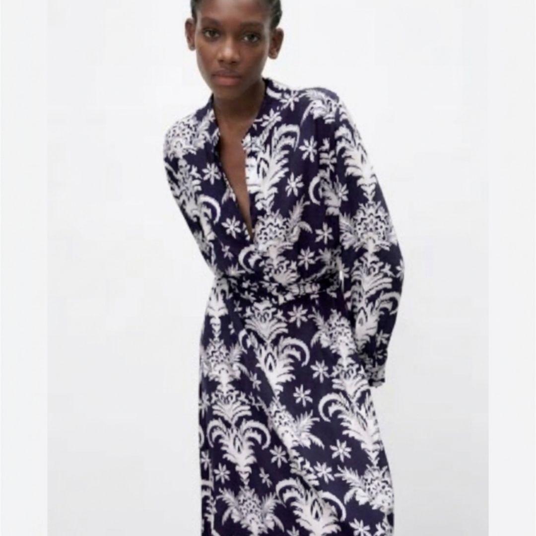 【新品未使用】ZARA ボタニカル柄ロングワンピース M 完売品 — image 2