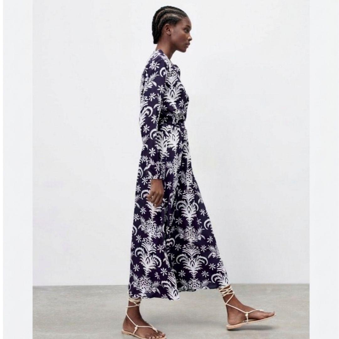 【新品未使用】ZARA ボタニカル柄ロングワンピース M 完売品 — image 3