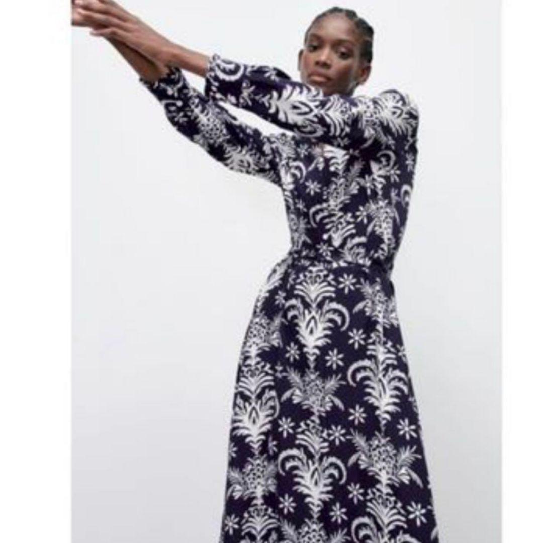 【新品未使用】ZARA ボタニカル柄ロングワンピース M 完売品 — image 4
