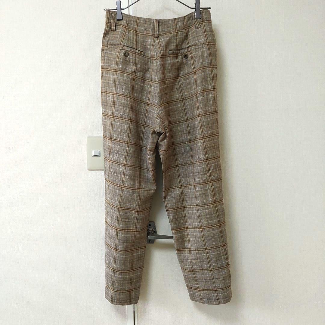 Green Eye レディース　秋冬 ウール　チェック　パンツ　ブラウン　M — image 3