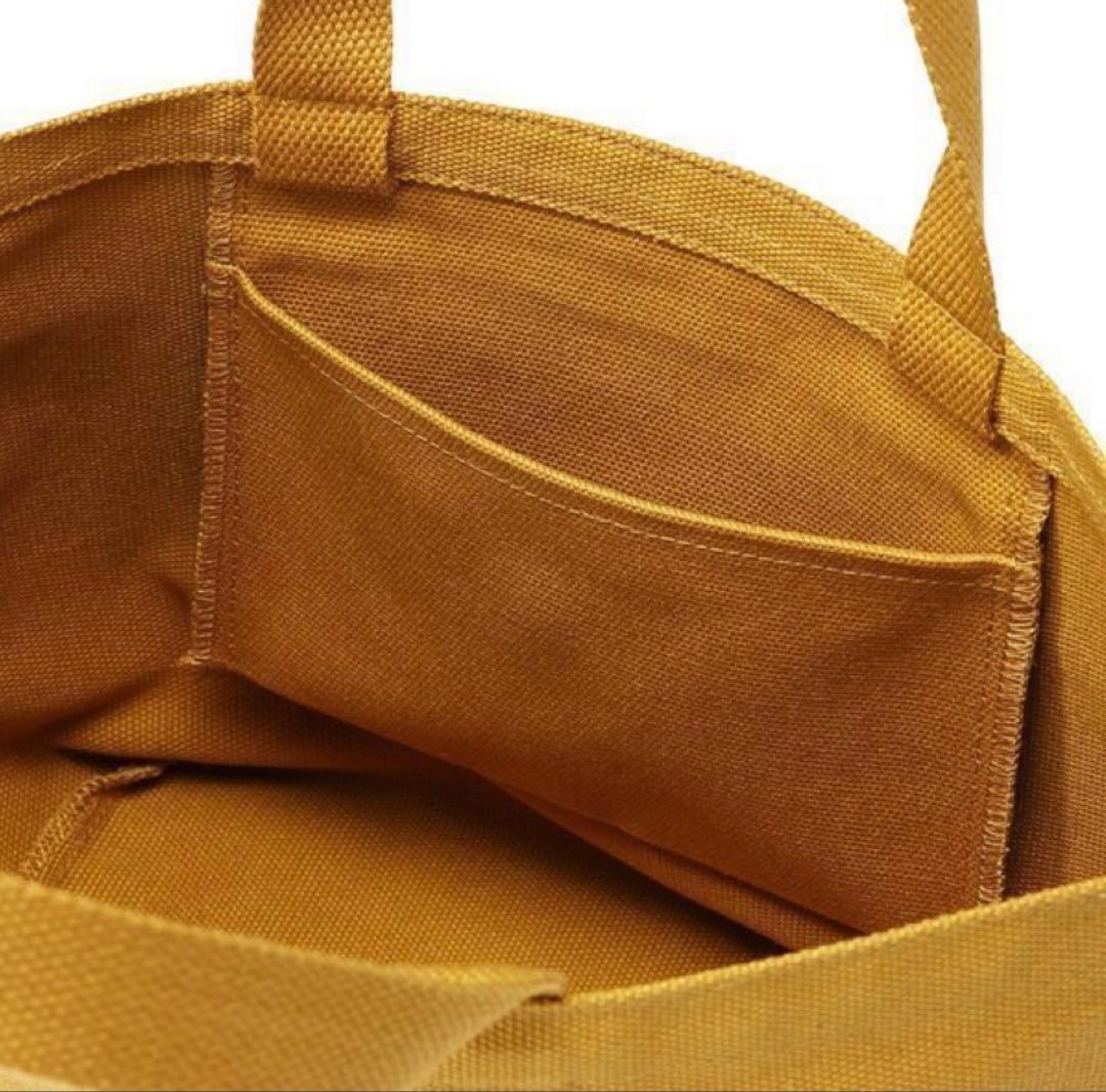 DEAN＆DELUCA♪レア ロゴラメ入り　内ポケ付　トートS キャラメルイエロ — image 5