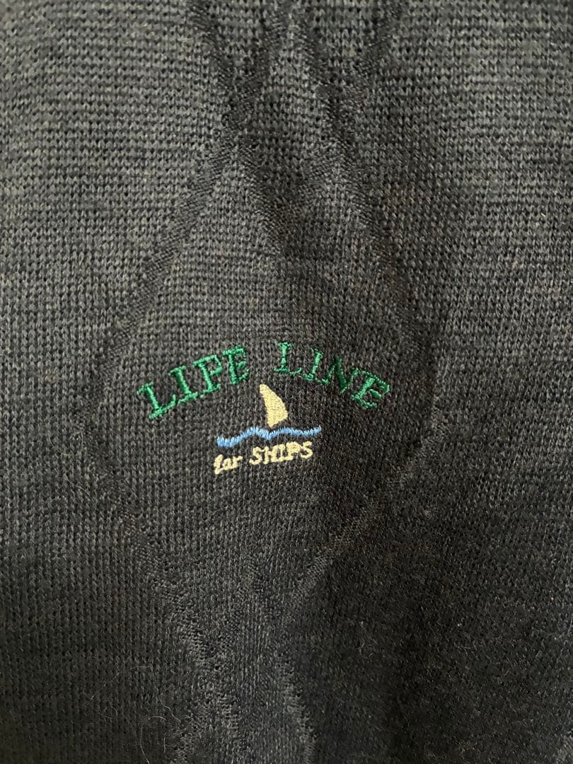 【希少/伊製】SHIPS LIFE LINE ウール混 幾何学柄ニット セーター — image 2
