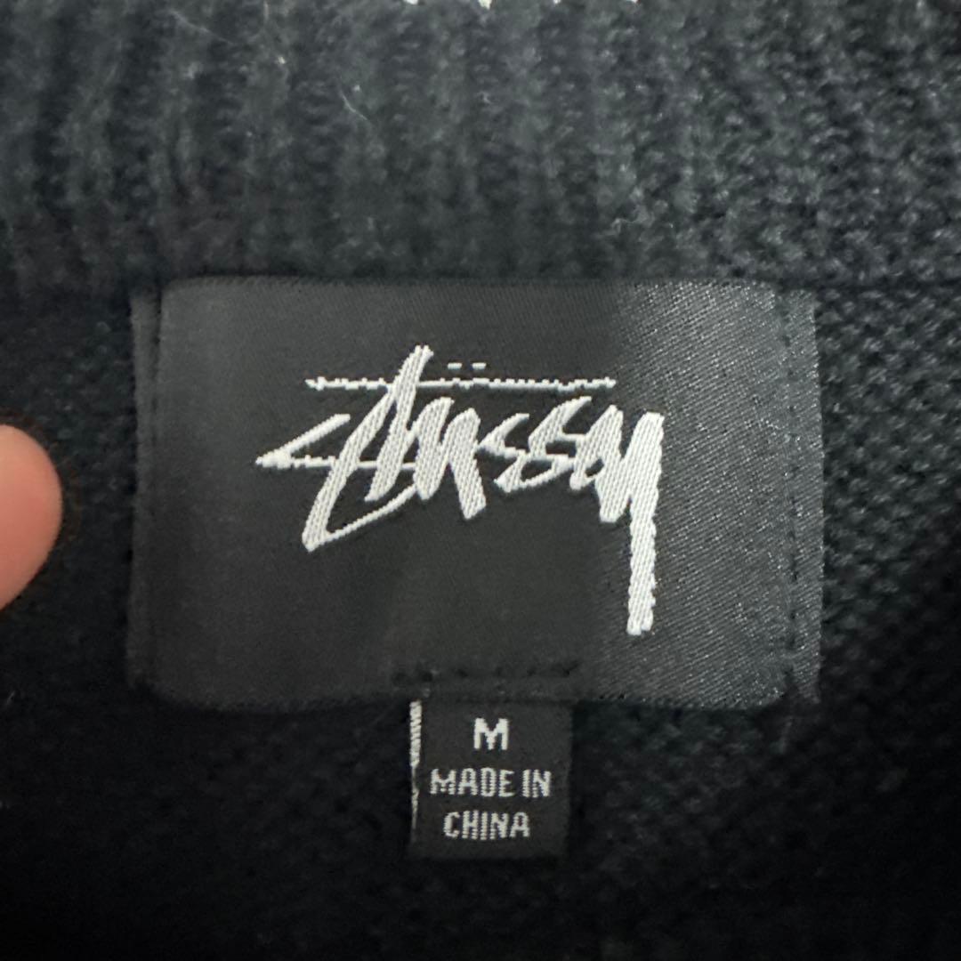 Stussy クルーネック ニット セーター ブラック — image 4