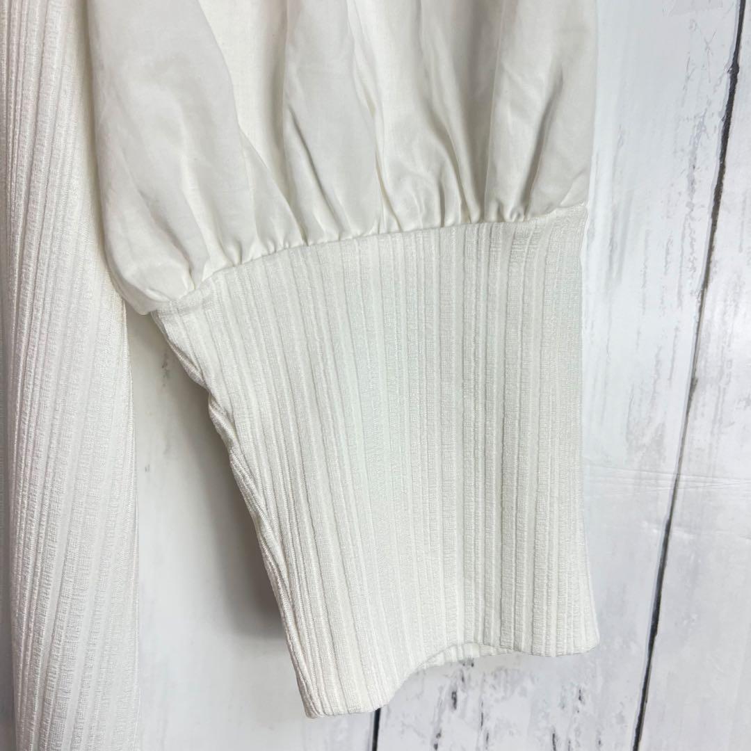 【美品】ROSE BUD　プルオーバー　長袖カットソー　ホワイト　サイズフリー — image 4