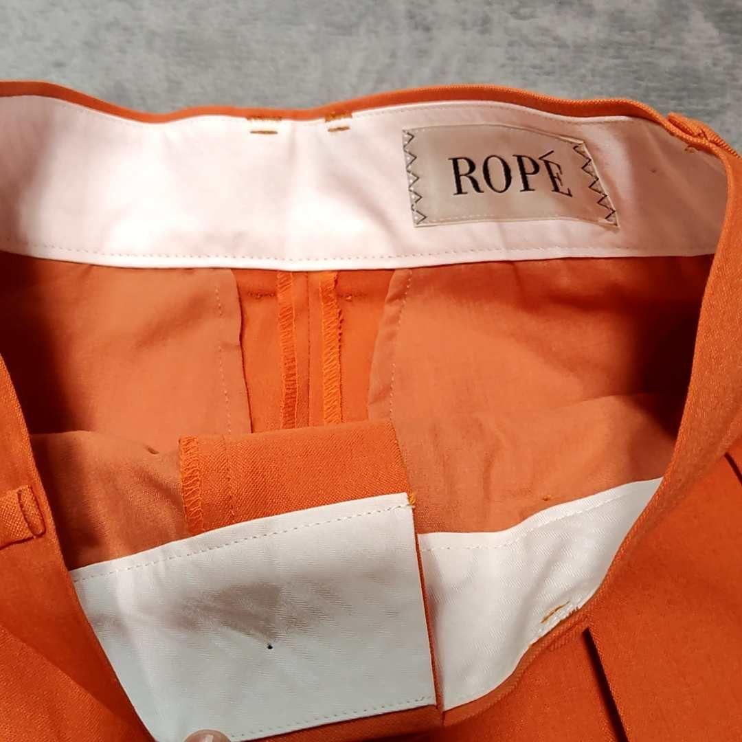 新品未使用 ROPÉジュン日本製ハイライズカジュアルパンツ38オレンジタック入り — image 3