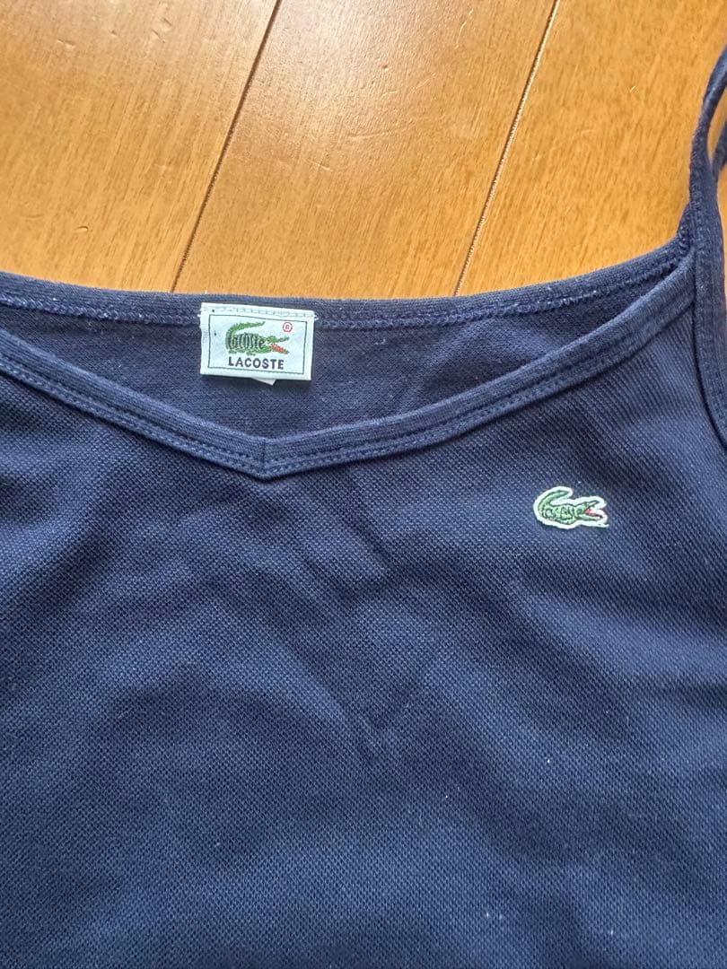 LACOSTE ラコステ キャミワンピース ネイビー　40 MサイズLサイズ — image 3