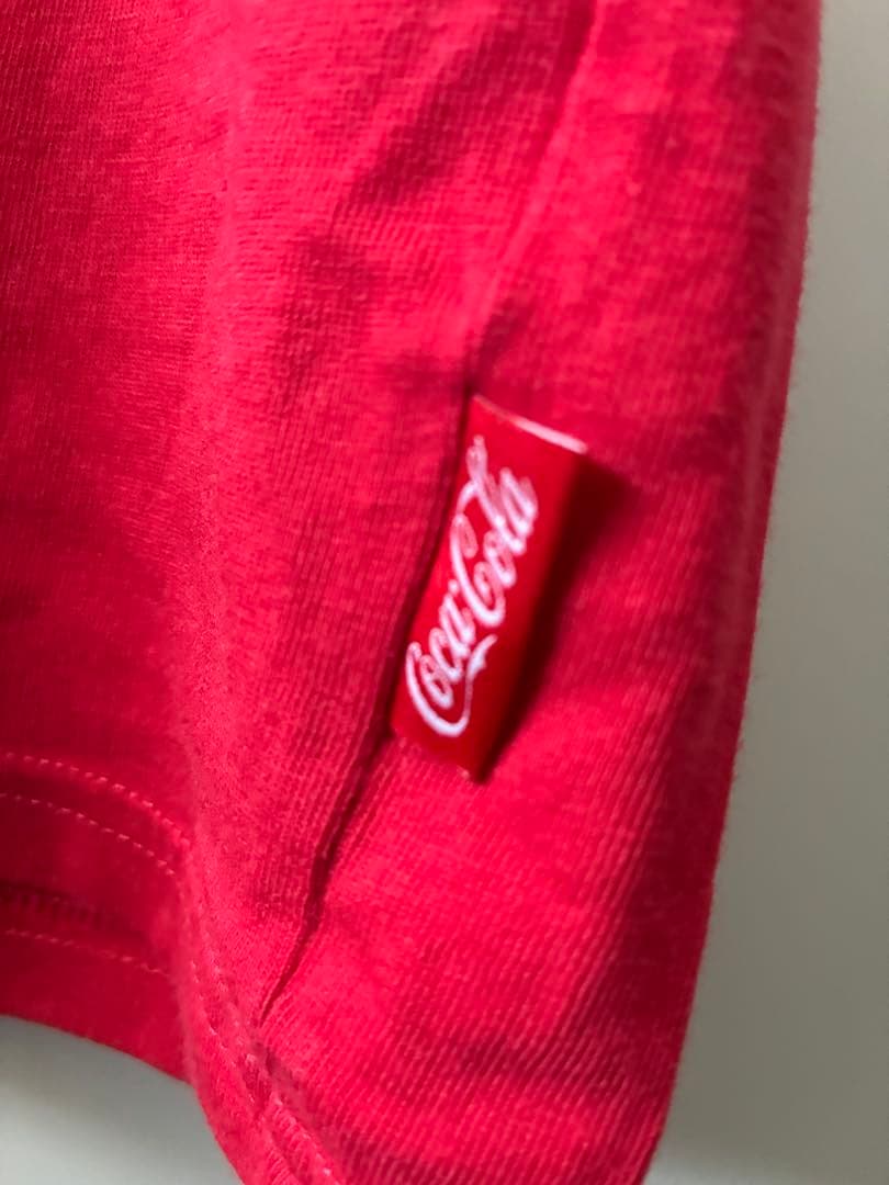 GU Coca-Cola コカコーラ ロゴTシャツ M レッド 半袖 企業ロゴ — image 4