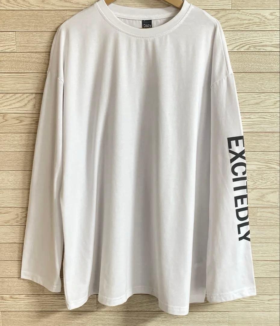 新品 SHEIN オーバーサイズ ロンT ホワイト M 完売品 ビッグシルエット — image 4