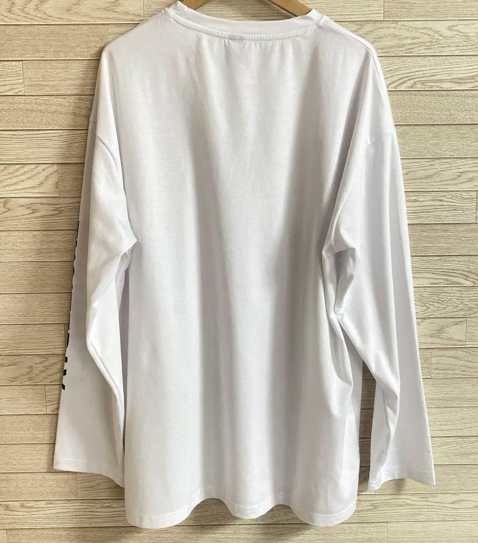 新品 SHEIN オーバーサイズ ロンT ホワイト M 完売品 ビッグシルエット — image 5