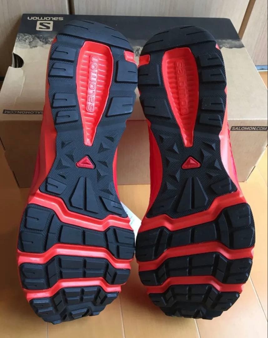 Salomon スニーカー レッド オレンジ — image 3