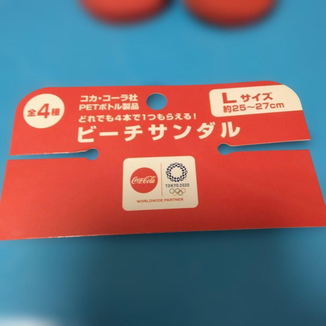 ①非売品　新品未使用　コカ・コーラ ビーチサンダル Lサイズ　男女兼用 — image 3