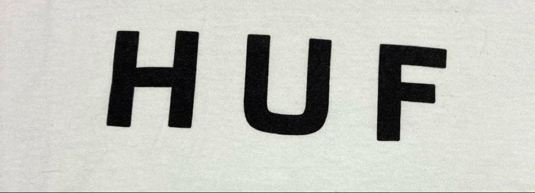 【大人気XL】HUF ハフ ビッグロゴ Tシャツ ホワイト ストリート 古着 — image 3