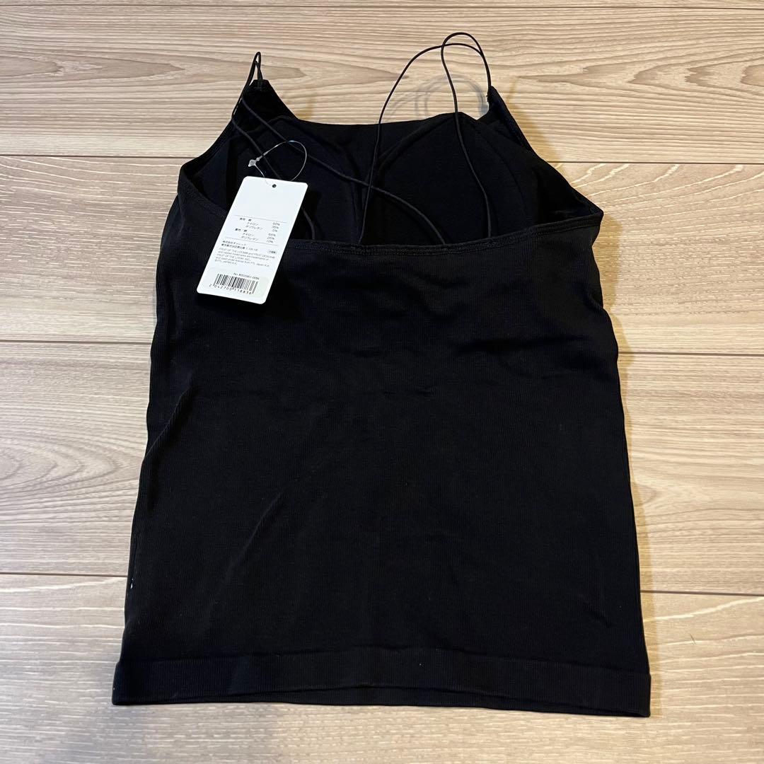新品タグ付き FRUIT OF THE LOOM カップ付きキャミソール 黒 — image 5