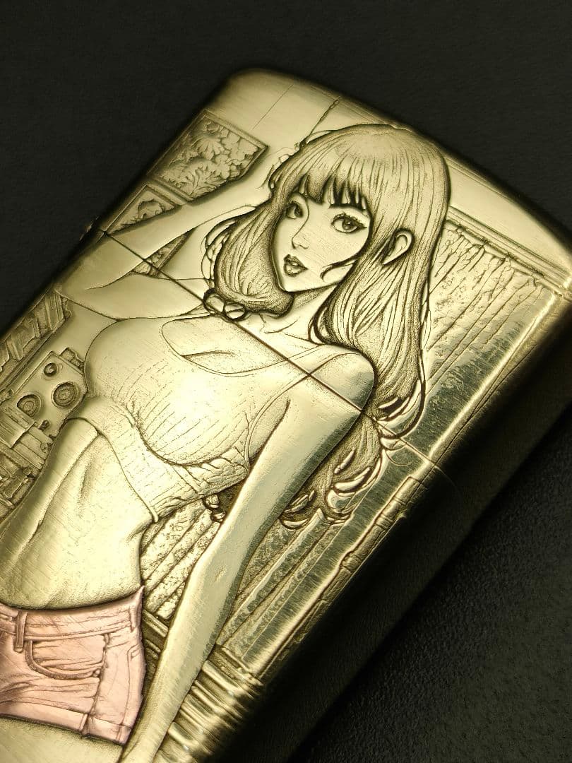（新品）ZORRO オイルライター 美少女 少女 ホットパンツ セクシー ピンク — image 4