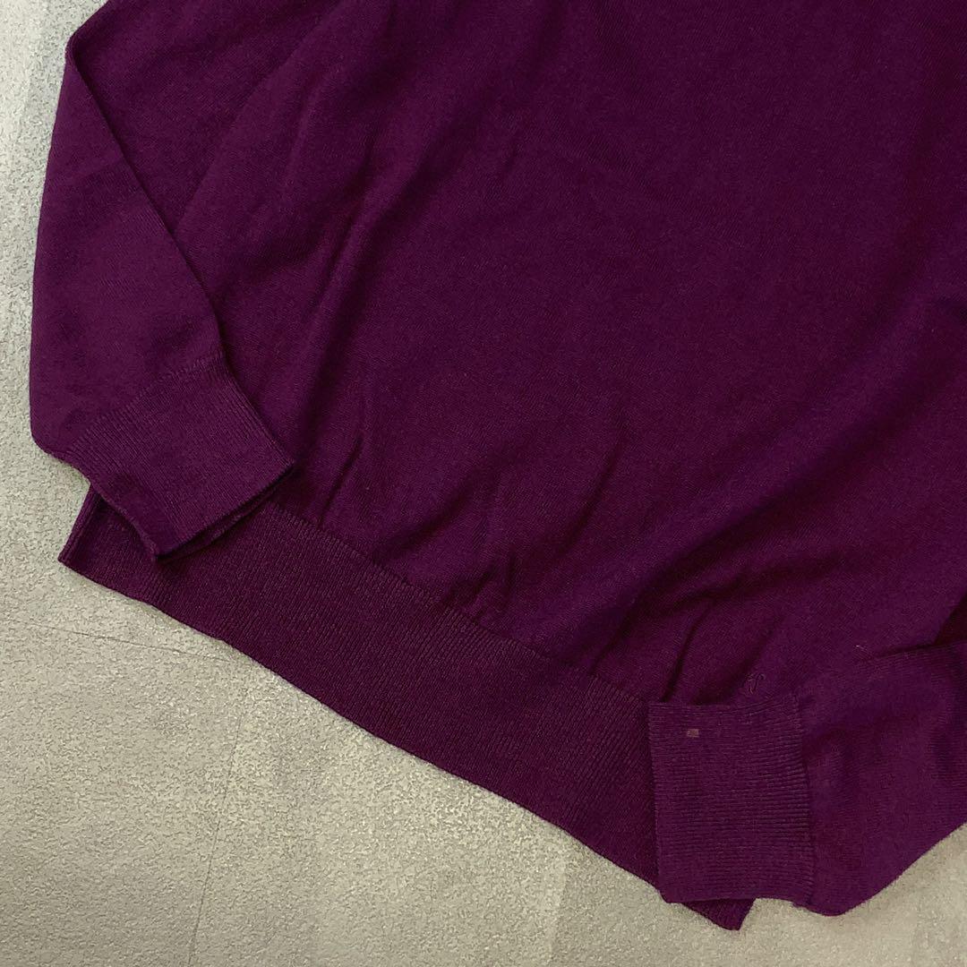 美品 Paul Smith ポールスミス vネック ウールニット パープル — image 3