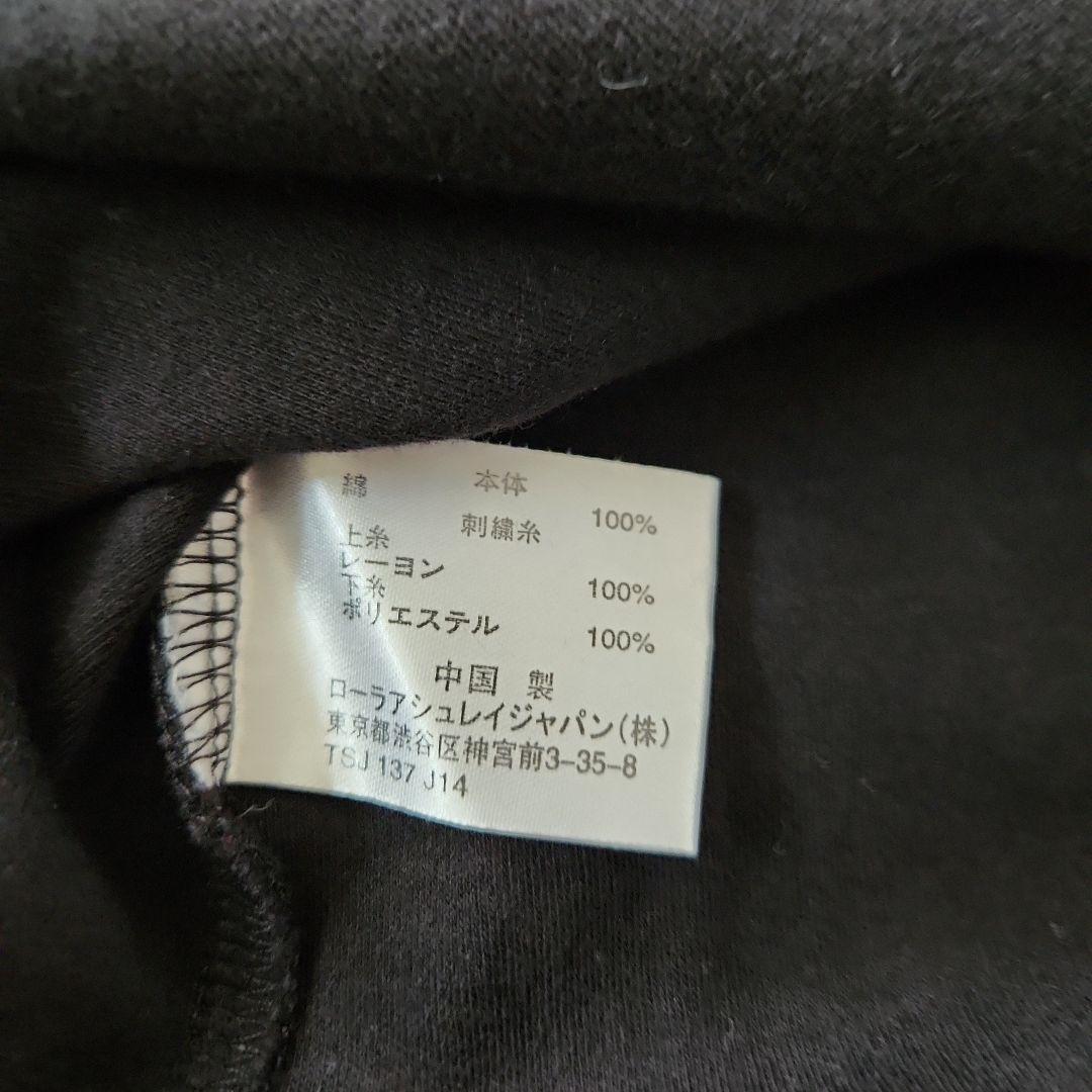 ローラアシュレイ ロンT ブラック M 綿100 コットン 長袖 黒 — image 5