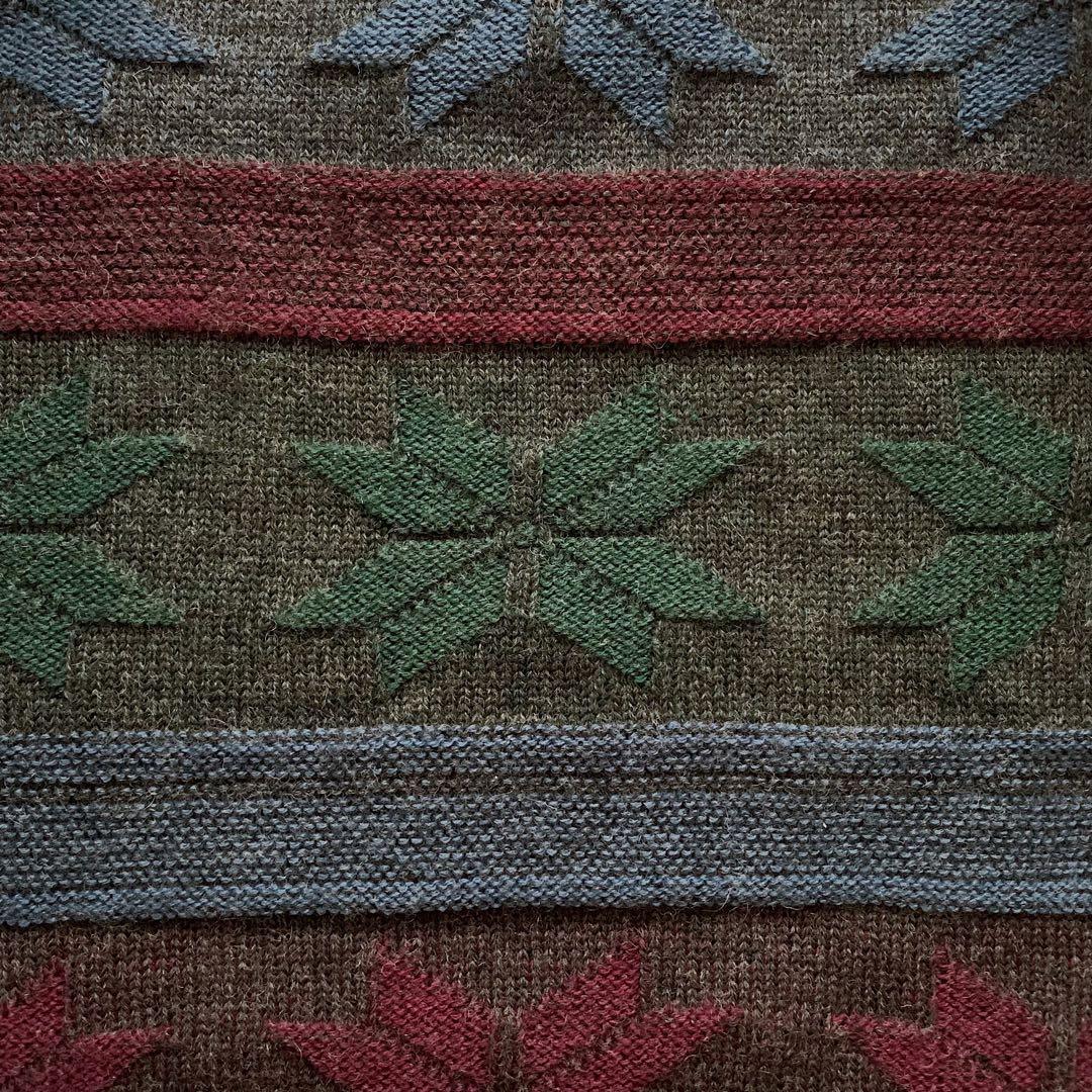 古着 Vintage Nordic Pattern Wool Sweater — image 4